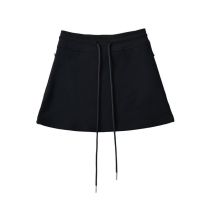 Fashion Black High Waist Strappy Skirt