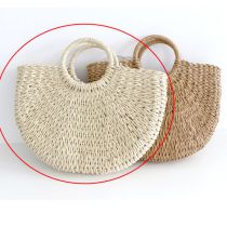Fashion Small Beige Straw Large Capacity Handbag