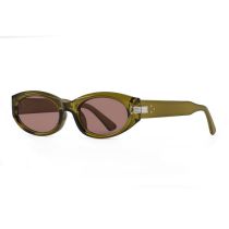 Fashion Green Frame Tea Slices Pc Cat Eye Sunglasses