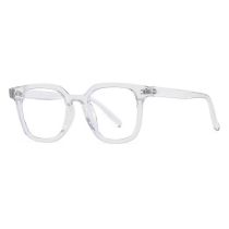 Fashion Transparent Anti-blue Light (ordinary Film) Pc Large Frame Sunglasses