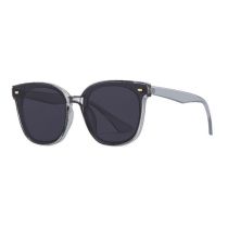 Fashion Translucent Gray Film (polarizer) Pc Large Frame Sunglasses