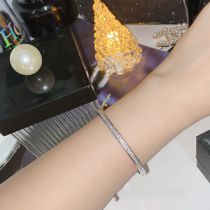 Fashion Silver Copper Diamond Geometric Round Bracelet