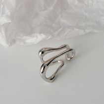 Fashion Silver Metal Irregular Double-layer Ear Cuff (single)