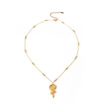 Fashion Gold Stainless Steel Gold Plated Snake Necklace For Men