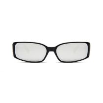 Fashion Bright Black And White Mercury Pc Small Frame Sunglasses