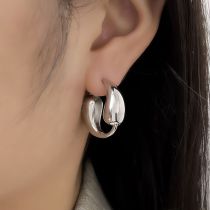 Fashion Silver Copper Double Water Drop Earrings