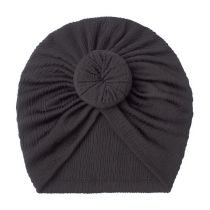 Fashion Black Fabric Twist Baby Pullover Hat