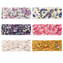 Fashion Six-color Mixed Shooting Multiples Fabric Printed Bow Knotted Headband