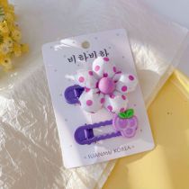 Fashion Purple Hairpin Fabric Geometric Children's Hair Clip Set