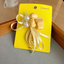 Fashion 6# Yellow 5 Pieces Ball Square Children's Hair Tie
