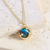 Fashion Planet Copper And Diamond Planet Necklace