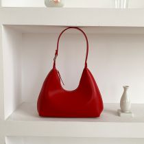 Fashion Red Pu Large Capacity Shoulder Bag