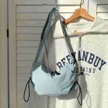Fashion Blue Drawstring Nylon Large Capacity Crossbody Bag