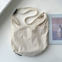 Fashion White Nylon Large Capacity Crossbody Bag
