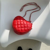 Fashion Red Diamond Love Crossbody Bag