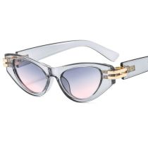 Fashion Translucent Gray Frame Gray Powder Sheet Cat Eye Small Frame Sunglasses
