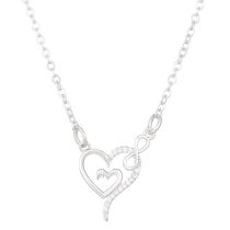 Fashion 3# Copper Inlaid Zirconium Love Necklace