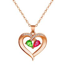 Fashion 37# Stainless Steel Diamond Love Necklace