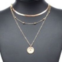 Fashion Twenty Three# Alloy Geometric Medal Multi-layer Necklace