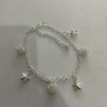 Fashion Silver Alloy Geometric Five-pointed Star Anklet