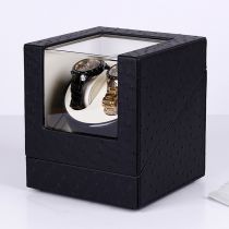 Fashion Ostrich Pattern + Rice Pu Leather Automatic Winding Watch Box