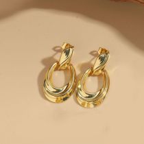 Fashion Ring Copper Geometric Hoop Earrings