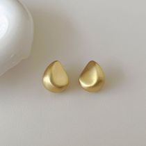 Fashion Gold Metal Irregular Drop Earrings