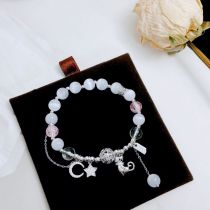 Fashion Cat Xingyue Cat's Eye Beaded Star And Moon Pendant Bracelet