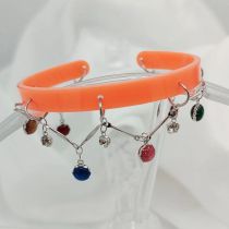 Fashion Orange Acrylic Diamond Geometric Bracelet