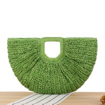 Fashion Green Straw Large Capacity Handbag