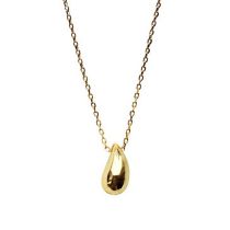 Fashion Gold Titanium Steel Drop Necklace