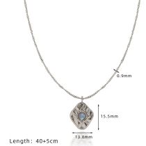 Fashion Silver Titanium Steel Irregular Pendant Necklace