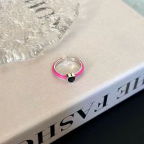 Fashion Type A Copper Drop Glaze Love Open Ring
