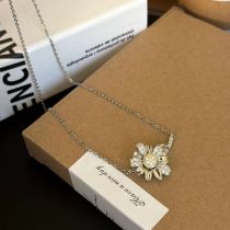 Fashion A Necklace Copper Diamond Flower Necklace