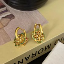 Fashion E Type Copper Drop Oil Geometric Earrings