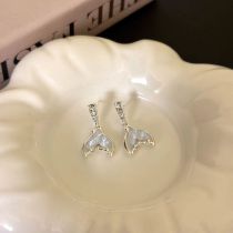 Fashion Type C Alloy Diamond Fishtail Earrings