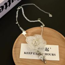 Fashion Silver Alloy Geometric Flower Necklace