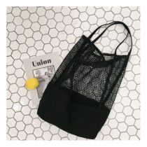 Fashion Black White Polycotton Hollow Large Capacity Shoulder Bag