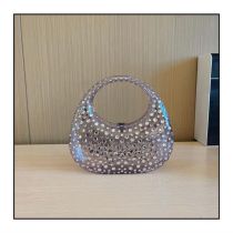 Fashion Purple Diamond Acrylic Diamond Large Capacity Handbag