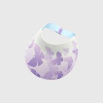 Fashion Butterfly Sunscreen Empty Top-purple Polyester Printed Sun Protection Empty Top Hat