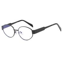 Fashion Black Frame White Film Ac Oval Sunglasses