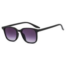Fashion Bright Black Double Gray Ac Color Block Sunglasses
