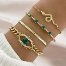 Fashion 1# Alloy Diamond Eye Snake Bracelet Set