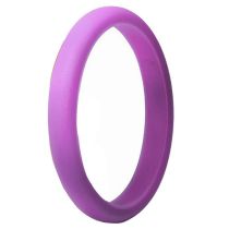 Fashion Pearlescent Purple Silicone Round Ring