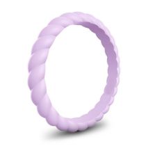 Fashion Light Purple Twist Silicone Ring