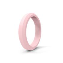 Fashion Light Pink Silicone Round Ring