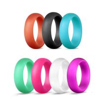 Fashion 7 Color Group 5 Silicone Glitter Ring Set