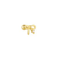Fashion Single Golden #1 Silver Diamond Geometric Piercing Nails (single)
