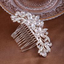 Fashion Hair Comb Alloy Diamond Flower Hair Comb