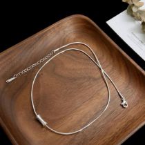 Fashion Small Waist (thick Silver Plated High Color Retention) Titanium Steel Snake Bone Chain Small Waist Necklace